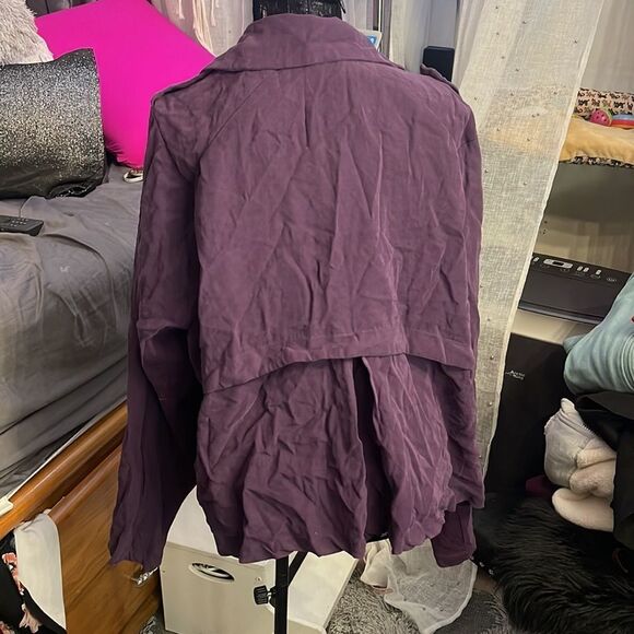Torrid plus 3 puple y2k fashion moto swing ponte jacket vintage y2k blazer - Picture 5 of 6
